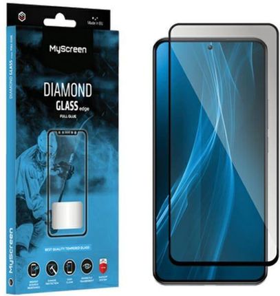 Myscreen Protector Szkło Hartowane Motorola Moto G14 4G G54 5G G34 Diamond Glass Edge Full Glue Czarne