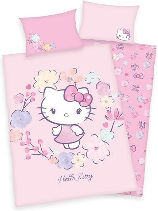 Pościel Dla Dzieci Hello Kitty Różowa Herding Rozmiar 100X135Cm