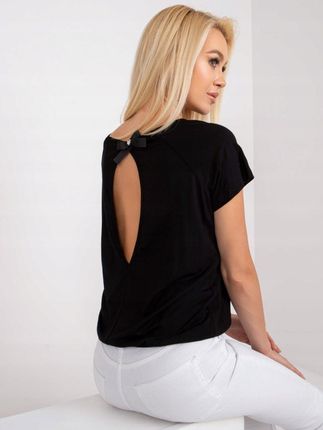 Bluzka czarna z dekoltem na plecach L/XL