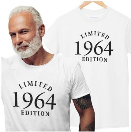 Koszulka na 60 lat urodziny sześćdziesiąte urodziny z napisem 1964 Limited Edition w kolorze białym