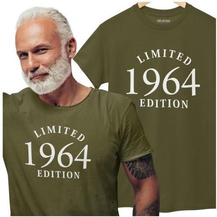 Koszulka na 60 lat urodziny sześćdziesiąte urodziny z napisem 1964 Limited Edition w kolorze khaki
