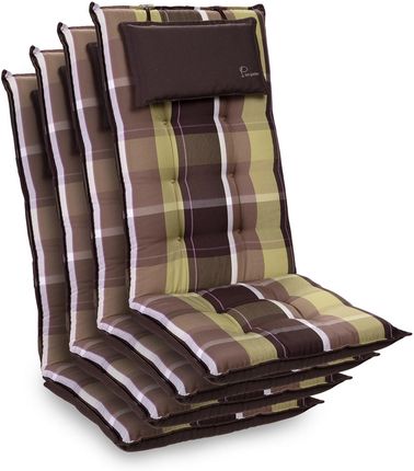 Blumfeldt Poduszka Na Krzesło Ogrodowe Z Wysokim Oparciem Poduszka Na Fotel Ogrodowy Poliester 50X120X9cm 4Xnakładka