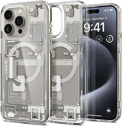 Spigen Etui Ultra Hybrid Mag Magsafe Do Iphone 15 Pro Max Beżowo Przezroczyste Zero One