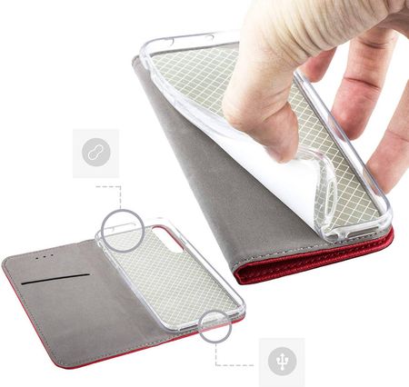 Nemo Etui Oppo A78 4G Portfel Z Klapką Flip Magnet Czerwone - zdjęcie 2