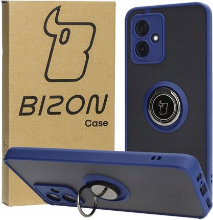 Bizon Etui Case Hybrid Ring Do Motorola Moto G54 5G Granatowe