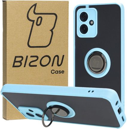 Bizon Etui Case Hybrid Ring Do Motorola Moto G54 5G Błękitne
