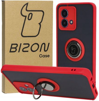 Bizon Etui Case Hybrid Ring Do Motorola Moto G84 5G Czerwone