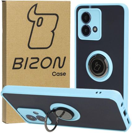 Bizon Etui Case Hybrid Ring Do Motorola Moto G84 5G Błękitne
