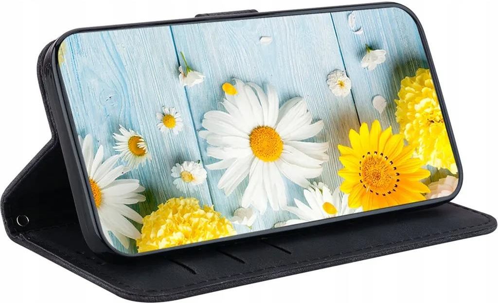 Saturcase Custodia Per LG K41S/K51S Con Stampa Tigre In Rilievo, Portafoglio E Magnete, Nero - 2