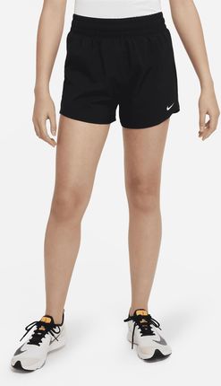 Nike Treningowe Z Tkaniny Z Wysokim Stanem Dla Dużych Dzieci Dziewcząt Dri Fit One Czerń