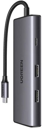 Ugreen Adapter Usb 7W1 Hub Do 2X Usb-A 3.2, Usb-C Sd/Tf, Pd (15531)