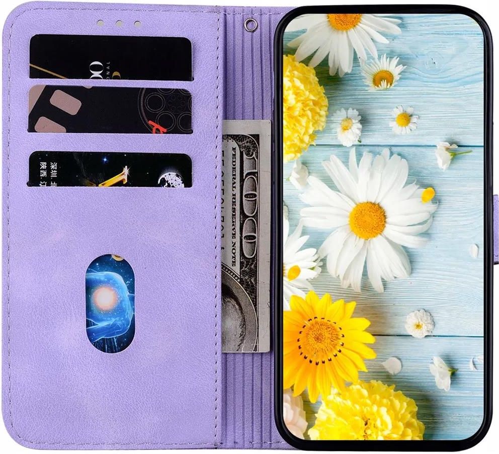 SaturCASE - Custodia per Motorola Moto G9 Plus, in pelle sintetica con