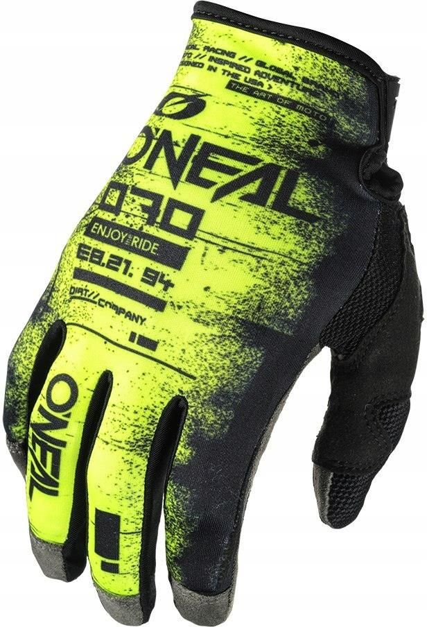 O'NEAL MAYHEM Motocross Jersey Kinder – Schwarz/Grau, Größe XS, Schnell Trocknend, Bündchenlos