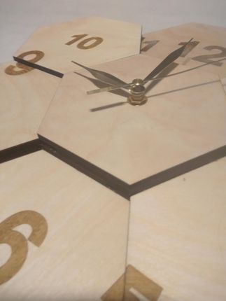 zegar 3D z heksagonów 35cm