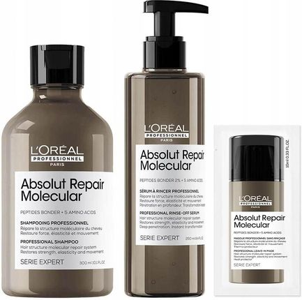Loreal Absolut Repair Molecular serum i szampon do włosów zniszczonych