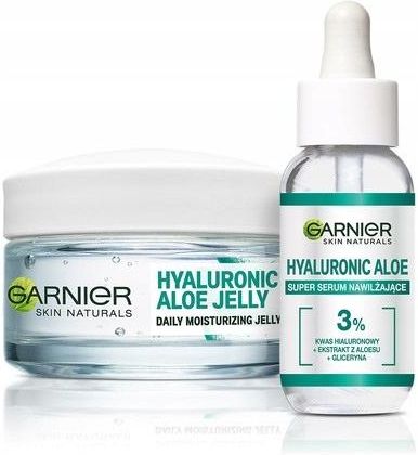 Zestaw Garnier Hyaluronic Aloe: żel-krem nawilżający, serum do twarzy