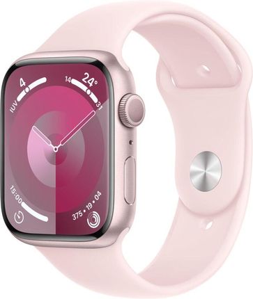 Apple Watch Series 9 GPS Koperta 45mm Z Aluminium W Kolorze Różowym Z Paskiem Sportowym W Kolorze Jasnoróżowym (MR9G3QLA)