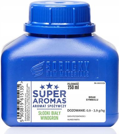 Super Aromas Aromat Słodki Biały Winogron 250ml