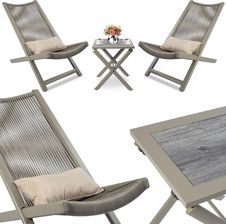 Zdjęcie Zestaw Mebli Tarasowych Chill Sand Leżaki I Stolik 061116MG - Siedlce