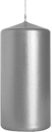 Mondex Świeca Walec 6Xh12Cm Srebrny Metalik (Av68550034Xg)