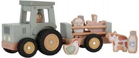 Little Dutch Drewniany Traktor Z Przyczepą Farm Fsc