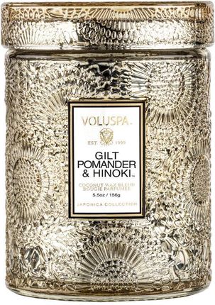 Voluspa Small Jar Candle Gilt Pomander And Hinoki 156G (V73516)