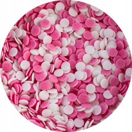 Premium Colours Posypka Cukrowa 50g Konfetti Biało Różowe
