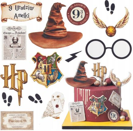 Słodka Fanaberia Wydruk Opłatek Tort Harry Potter 12 El Tabliczka Napis