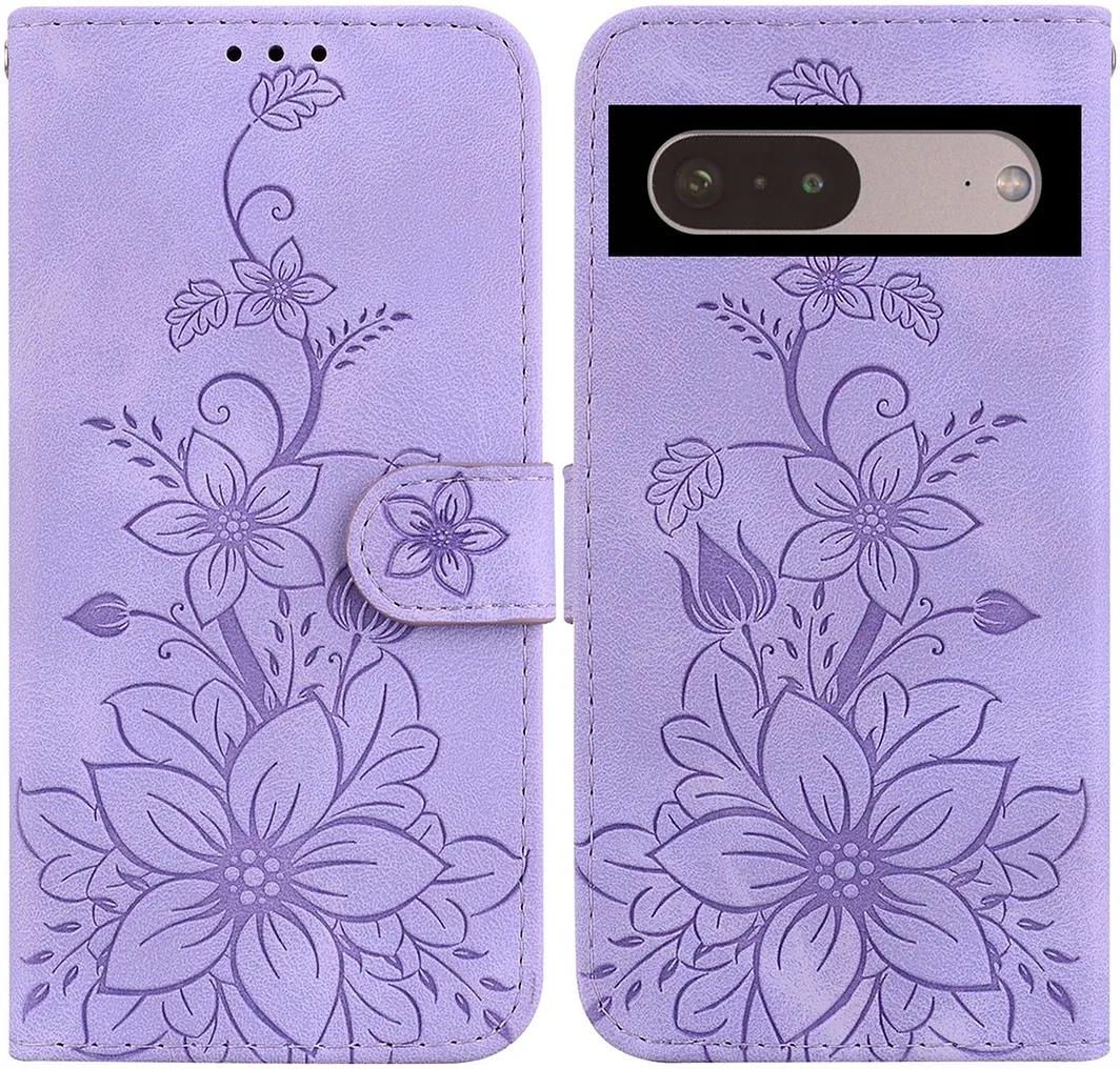 Custodia Portafoglio Magnetica In PU Per Google Pixel 5A, Con Slot Per Carte E Supporto, Colore Nero