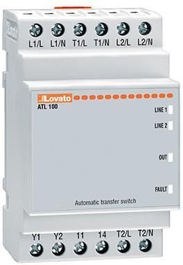 Lovato Electric Modułowy Przełącznik Układów Szr Do 2 Źródeł Zasilania Z Kontrolą W Jednej Fazie Atl100