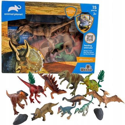 Madej Zwierzęta Dinozaury Figurki Animal Planet 15Szt.