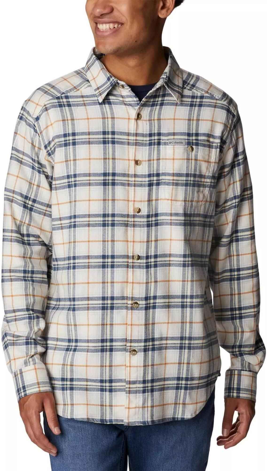 Cornell Woods Flanelowa Koszula Męska Z Długim Rękawem Piaskowy