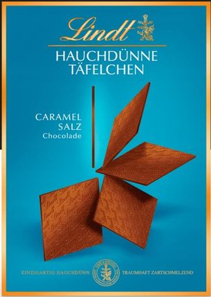 Lindt Hauchdünne Täfelchen Caramel & Salz Cienkie Tafle Czekolady 125g - zdjęcie 3