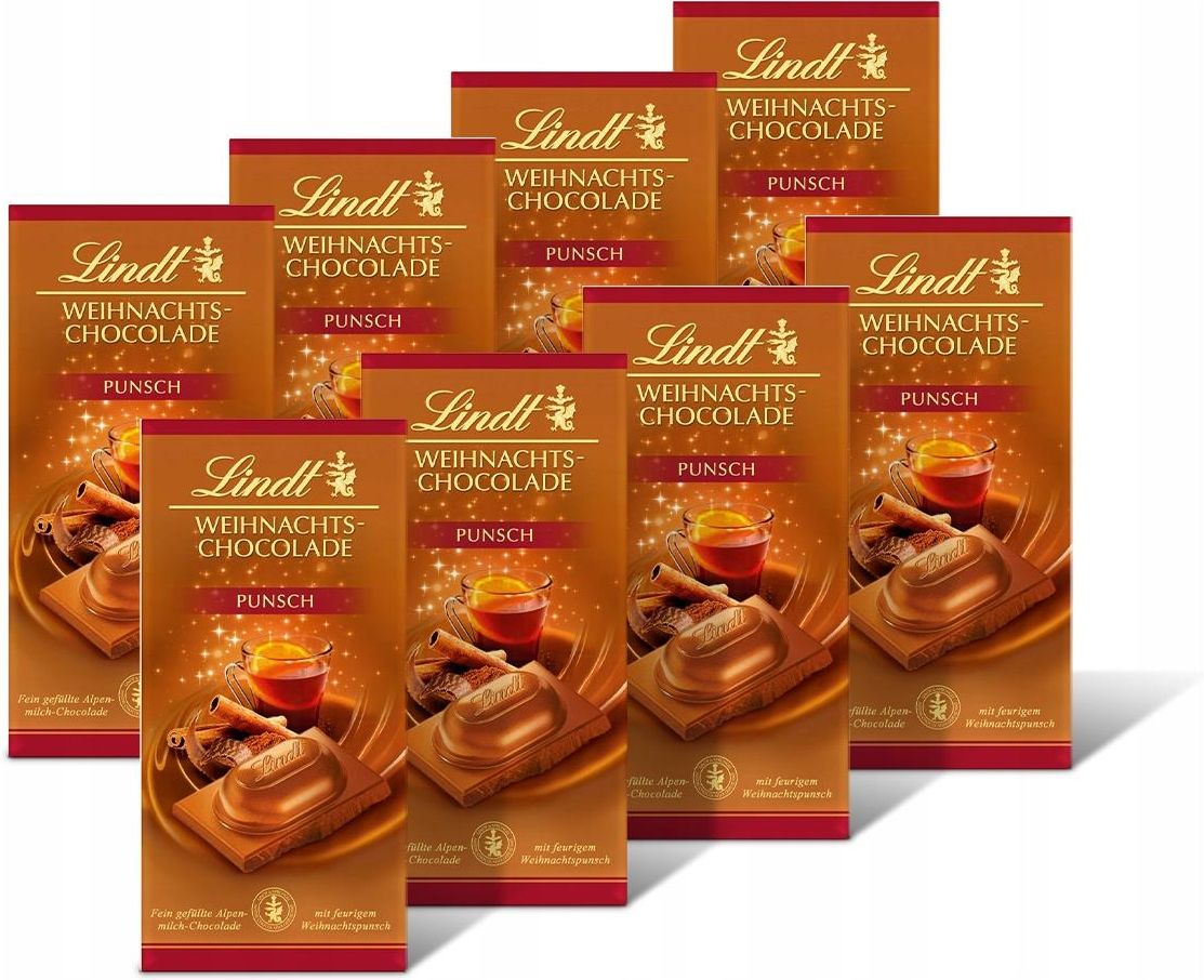 Lindt Zestaw Świątecznych Czekolad Weihnahts Z Ponczem 8X100g - Ceny i ...