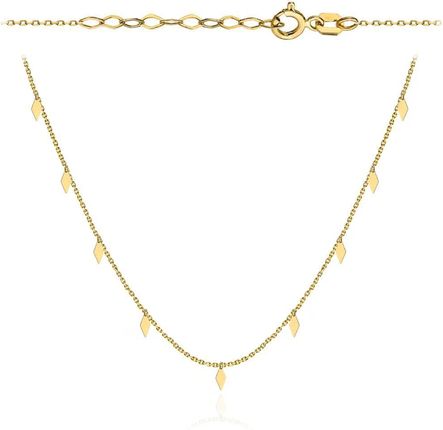 Biżuteria Gabor Złoty Naszyjnik Choker Z Rombami 39+3Cm 585