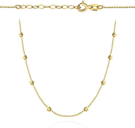 Biżuteria Gabor Złoty Naszyjnik Celebrytka Z Kulkami 45Cm 585