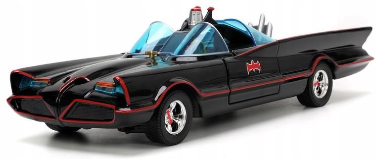 ★最終価格★JADA TOYS 1966CLASSICTV BATMOBILE Jada Toys Classic Batmobil 1966, bardzo szczegółowy model