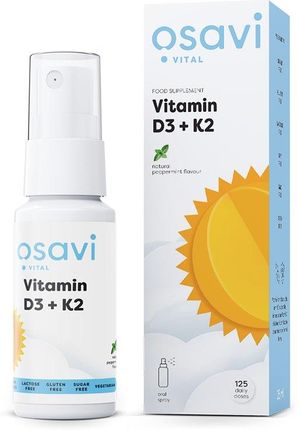 Osavi Vitamin D3 + K2 Oral Spray Peppermint 25ml