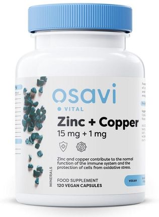 Osavi Zinc + Copper 15Mg + 1Mg 120 Kaps