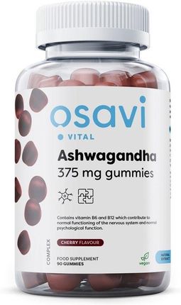 Osavi Ashwagandha 375Mg Żelków Cherry 90 Żelków