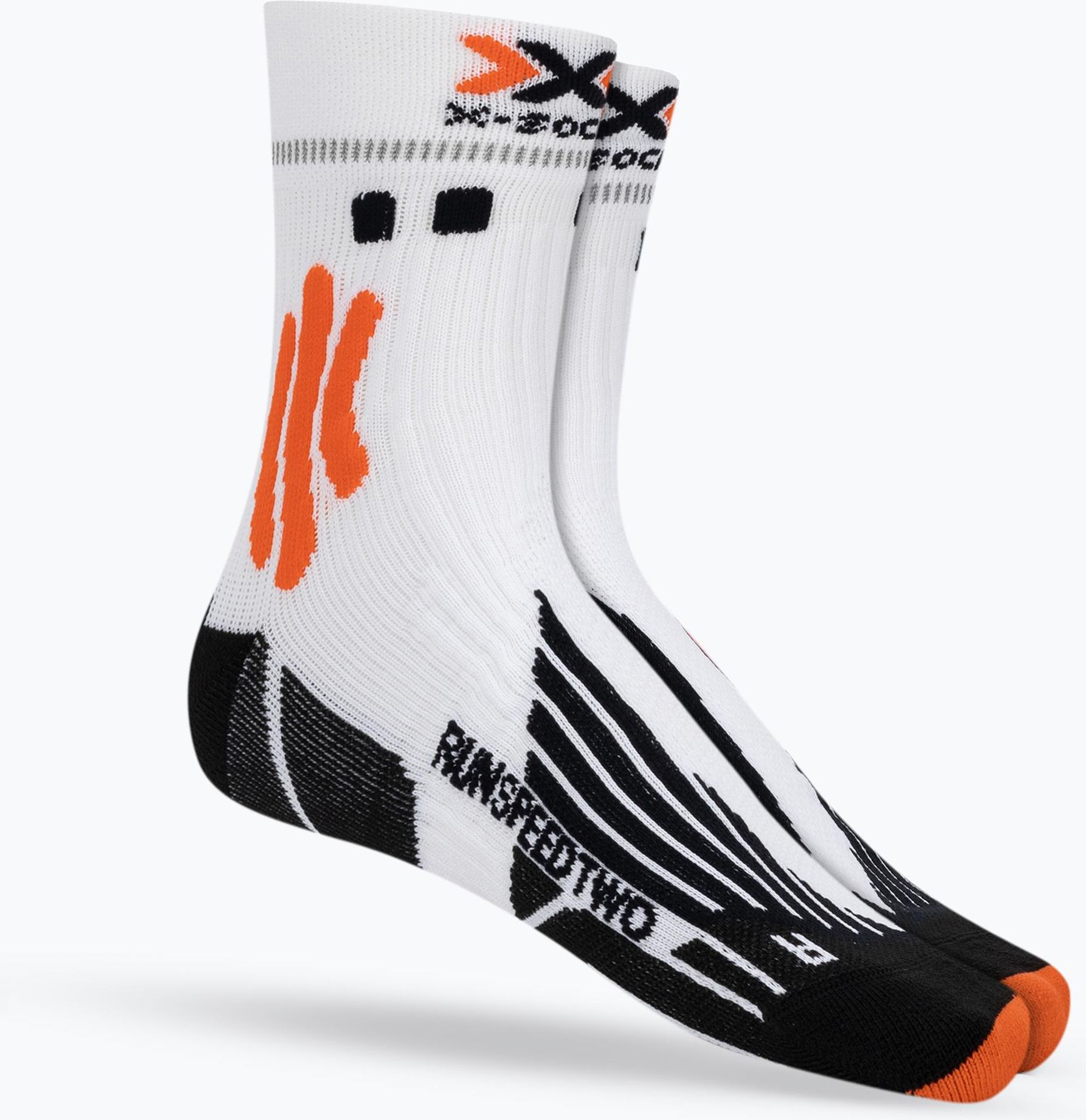 Chaussettes De Sport X-Socks Run Speed Two Homme, Blanc/noir, Pointure 39-41, Neuves