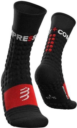 Compressport Pro Racing Socks Winter Run Black/High Risk Red T3 Skarpety Do Biegania