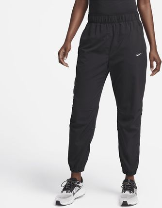 Damskie Spodnie Do Biegania I Rozgrzewki 7/8 Ze Średnim Stanem Nike Dri-Fit Fast - Czerń