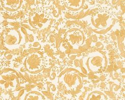 Versace Home Wallpaper Kwiaty Tapeta Kwiatowy 387064 Złota Biała Pnącza Barokowa 10,05x0,70m