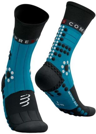 Compressport Skarpetki Biegowe Zimowe Proracing Socks Winter Trail Mosaic Blue