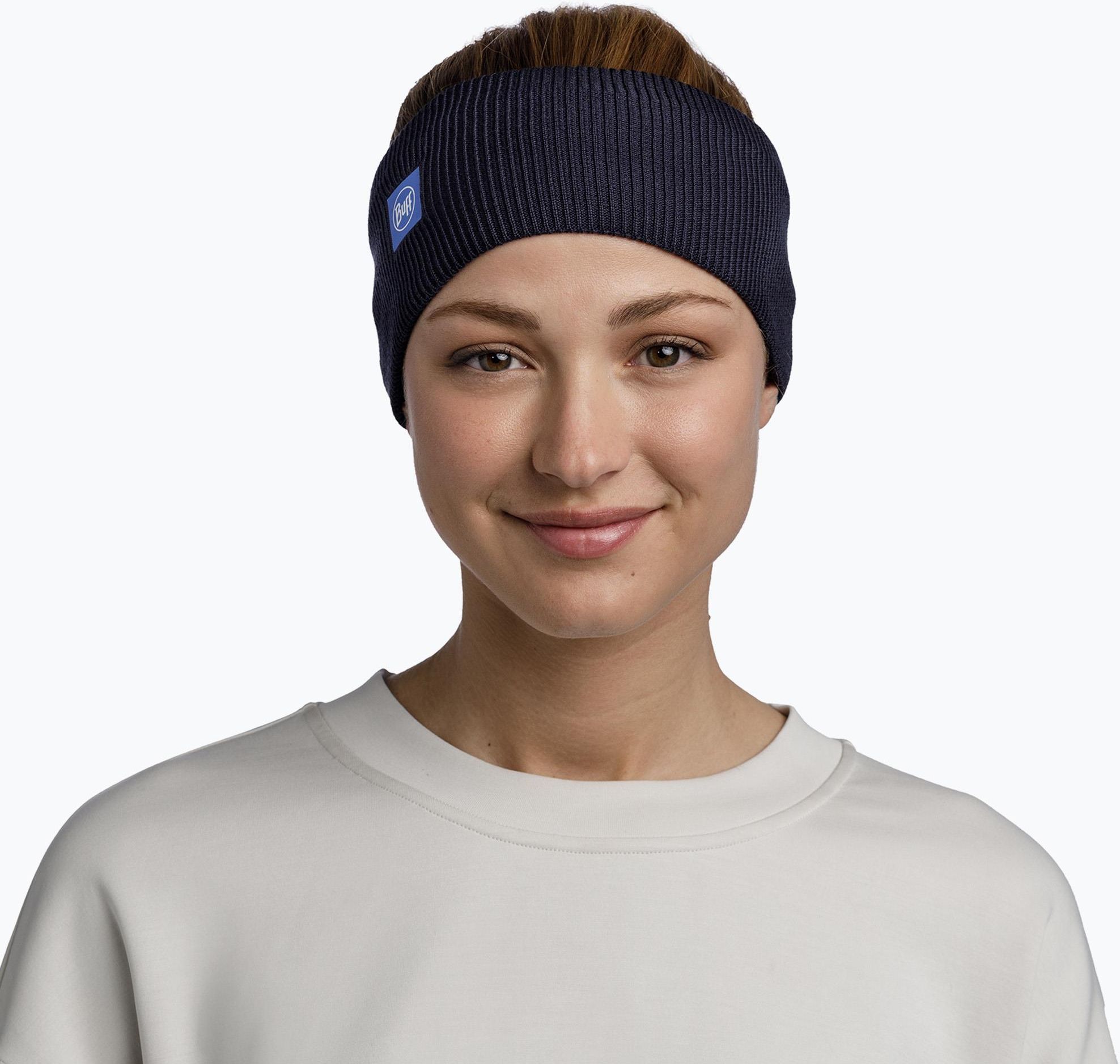 Buff Crossknit Berretto A Maglia Unisex – Tecnologia Antisudore, Retroilluminato, Con Attacco Per Coda Di Cavallo, Corsa E Tempo Libero