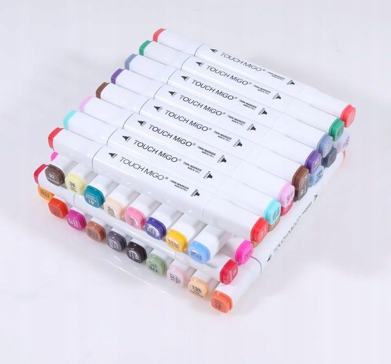 Markery Dwustronne Markery Zestaw W Plastikowym Pudełku Po 108 szt ...