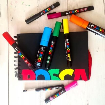 Posca Szkicownik A5 100G M2 Z Gumką Perforacja 48 Kartek Czarny Biały Kraft - zdjęcie 2