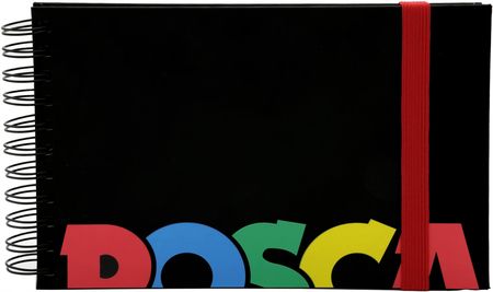 Posca Szkicownik A5 100G M2 Z Gumką Perforacja 48 Kartek Czarny Biały Kraft - zdjęcie 3