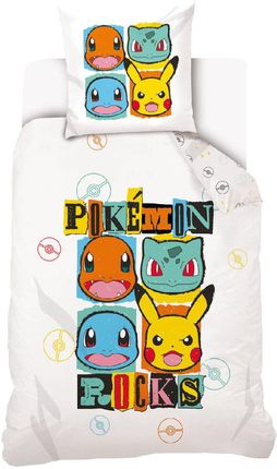 Pikachu Pokemon Komplet Pościeli Dziecięcej 160X200  Bawełna